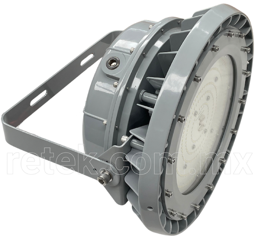 Luminaria LED UFO a prueba de explosión con certificación UL844, gabinete IK08, protección IP66, grado marino UL1598A