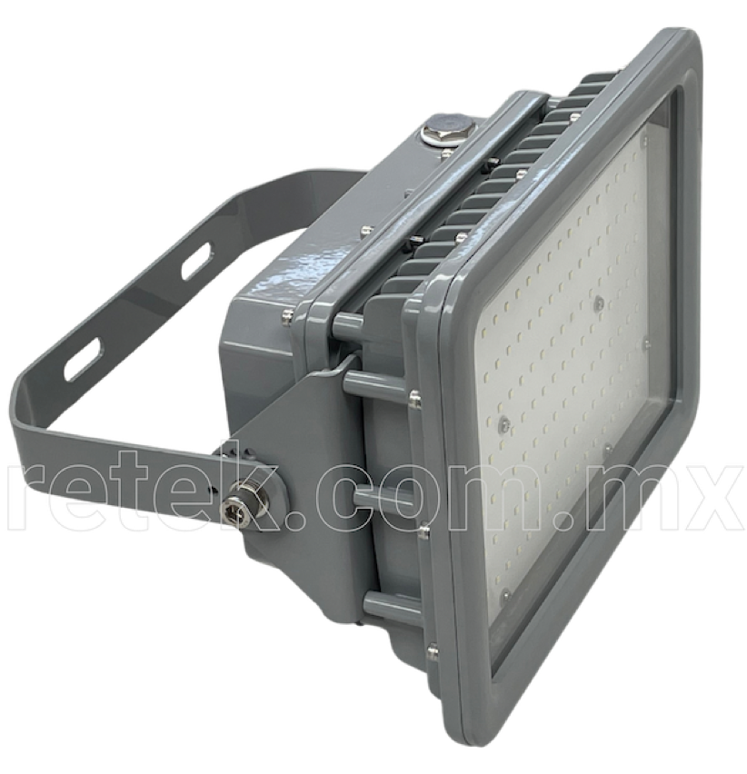Reflector LED anti explosión rectangular con certificación UL844, construcción IK08, protección IP66, uso marino UL1598A